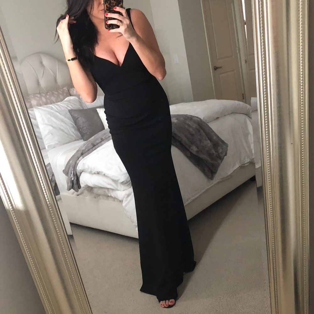Aqua black gown